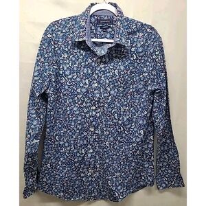 Mens Paisley‎ Button Down Shirt Crown and Ivy 100% Cotton Large